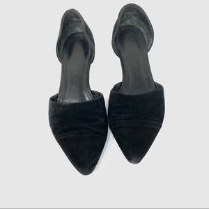 Jenni Kayne D’Orsay black suede flats 37 6 C1